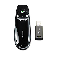 Kensington Wireless Presenter Pro with Green Laser, Class 2, 150 ft Range, Black (KMW72353)