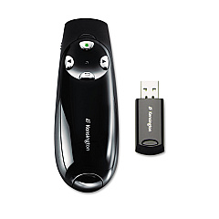 Kensington Wireless Presenter Pro with Green Laser, Class 2, 150 ft Range, Black (KMW72353)
