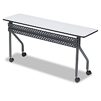 Iceberg OfficeWorks Mobile Training Table, Rectangular, 60" x 18" x 29", Gray/Charcoal (ICE68057)