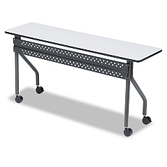 Iceberg OfficeWorks Mobile Training Table, Rectangular, 60" x 18" x 29", Gray/Charcoal (ICE68057)