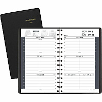 AT-A-GLANCE Weekly Block Format Appointment Book Ruled for Hourly Appointments, 8 x 5, Black Cover, 12-Month (Jan to Dec): 2026 (7007505)