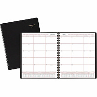 AT-A-GLANCE Monthly Planner in Business Week Format, 10 x 8, Black Cover, 12-Month (Jan to Dec): 2026 (7013005)