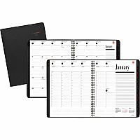 AT-A-GLANCE 800 Range Weekly/Monthly Appointment Book, 11 x 8.25, Black Cover, 12-Month (Jan to Dec): 2026 (7086405)