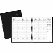 AT-A-GLANCE Weekly Vertical-Column Appointment Book Ruled for Hourly Appointments, 8.75 x 7, Black Cover, 13-Month: Jan 2026 to Jan 2027 (7086505)