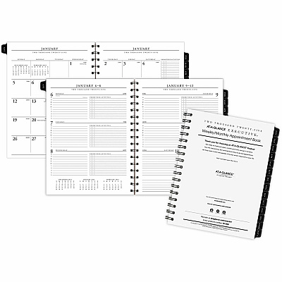 AT-A-GLANCE Executive Weekly/Monthly Planner Refill with Hourly Appointments, 8.75 x 6.88, White Sheets, 12-Month (Jan to Dec): 2026 (7090810)