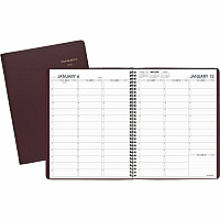 AT-A-GLANCE Weekly Appointment Book, 11 x 8.25, Winestone Cover, 13-Month: Jan 2026 to Jan 2027 (7095050)