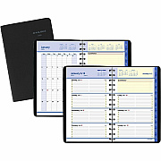 AT-A-GLANCE QuickNotes Weekly Block Format Appointment Book, 8.5 x 5.5, Black Cover, 12-Month (Jan to Dec): 2026 (760205)