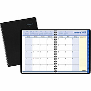 AT-A-GLANCE QuickNotes Monthly Planner, 8.75 x 7, Black Cover, 12-Month (Jan to Dec): 2026 (760805)
