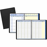 AT-A-GLANCE QuickNotes Weekly Vertical-Column Format Appointment Book, 11 x 8.25, Black Cover, 12-Month (Jan to Dec): 2026 (7695005)