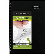 AT-A-GLANCE DayMinder Monthly Planner, Academic Year, Ruled Blocks, 12 x 8, Black Cover, 14-Month: July 2025 to Aug 2026 (AY200)