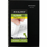 AT-A-GLANCE DayMinder Monthly Planner, Academic Year, Ruled Blocks, 12 x 8, Black Cover, 14-Month: July 2025 to Aug 2026 (AY200)