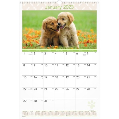 AT-A-GLANCE Puppies Monthly Wall Calendar (DMW16728)
