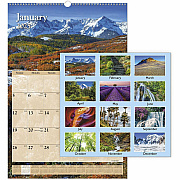 AT-A-GLANCE Scenic Monthly Wall Calendar, Landscape Photography, 15.5 x 22.75, White/Multicolor Sheets, 12-Month (Jan-Dec): 2026 (DMW20128)