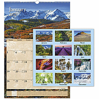 AT-A-GLANCE Scenic Monthly Wall Calendar, Landscape Photography, 15.5 x 22.75, White/Multicolor Sheets, 12-Month (Jan-Dec): 2026 (DMW20128)