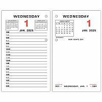 AT-A-GLANCE Two-Color Desk Calendar Refill, 3.5 x 6, White Sheets, 12-Month (Jan to Dec): 2026 (E01750)
