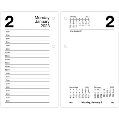 AT-A-GLANCE Daily Desk Calendar Refill with Tabs (E717T50)