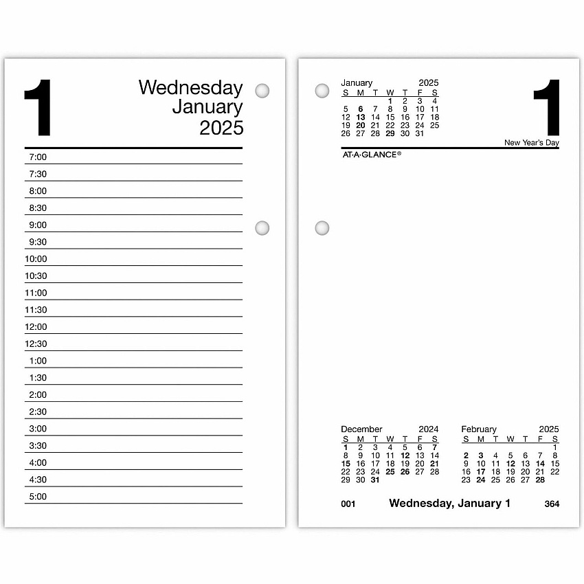 At-A-Glance Loose-Leaf Desk Calendar Refill withTabs (E717T50)