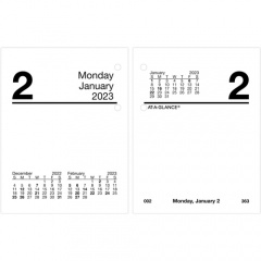 AT-A-GLANCE Compact Daily Desk Calendar Refill with Tabs (E91950)