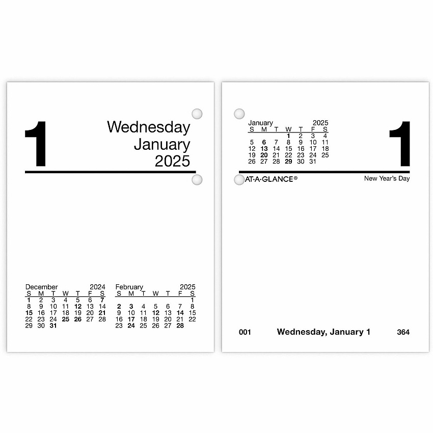 At-A-Glance Loose-Leaf Desk Calendar Refill (E91950)
