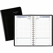 AT-A-GLANCE DayMinder Daily Appointment Book, 8.5 x 5.5, Black Cover, 12-Month (Jan to Dec): 2026 (G10000)