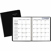 AT-A-GLANCE DayMinder Monthly Planner with Notes Column, Un-Ruled Blocks, 8.75 x 7, Black Cover, 12-Month (Jan to Dec): 2026 (G40000)
