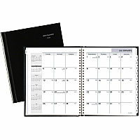 AT-A-GLANCE DayMinder Hard-Cover Monthly Planner with Memo Section, Unruled Blocks, 8.5 x 7, Black Cover, 12-Month (Jan to Dec): 2026 (G400H00)
