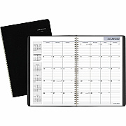 AT-A-GLANCE DayMinder Monthly Planner, Ruled Blocks, 12" x 8", Black Cover, 14-Month: Dec 2025 to Jan 2027 (G47000)