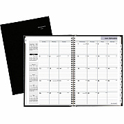AT-A-GLANCE DayMinder Hard-Cover Monthly Planner, Ruled Blocks, 11.75 x 8, Black Cover, 14-Month: Dec 2025 to Jan 2027 (G470H00)