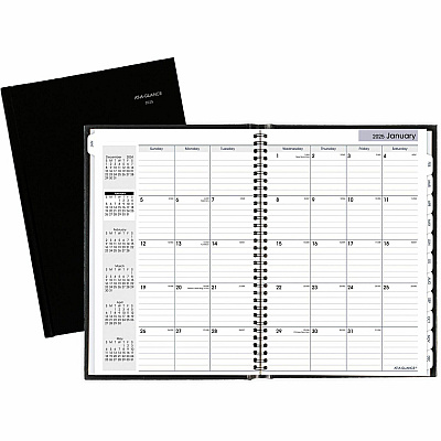 AT-A-GLANCE DayMinder Hard-Cover Monthly Planner, Ruled Blocks, 11.75 x 8, Black Cover, 14-Month: Dec 2025 to Jan 2027 (G470H00)