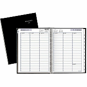 AT-A-GLANCE DayMinder Hardcover Weekly Vertical-Column Format Appointment Book, 11 x 8, Black Cover, 12-Month (Jan to Dec): 2026 (G520H00)
