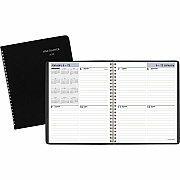 AT-A-GLANCE DayMinder Open-Schedule Weekly Appointment Book, 8.75 x 7, Black Cover, 12-Month (Jan to Dec): 2026 (G53500)