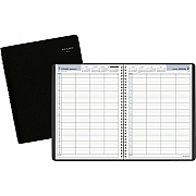 AT-A-GLANCE DayMinder Four-Person Group Daily Appointment Book, 11 x 8, Black Cover, 12-Month (Jan to Dec): 2026 (G56000)
