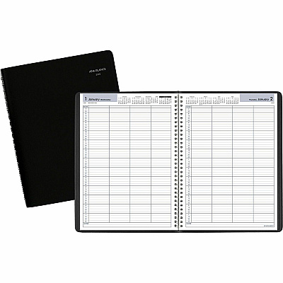 AT-A-GLANCE DayMinder Four-Person Group Daily Appointment Book, 11 x 8, Black Cover, 12-Month (Jan to Dec): 2026 (G56000)