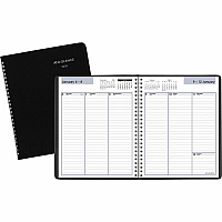 AT-A-GLANCE DayMinder Weekly Planner, Vertical-Column Format, 8.75 x 7, Black Cover, 12-Month (Jan to Dec): 2026 (G59000)