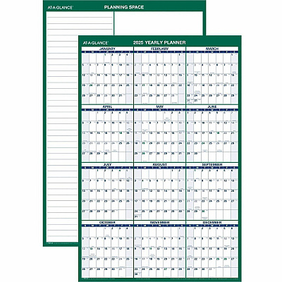 At-A-Glance Vertical Reversible Erasable Wall Calendar (PM21028)