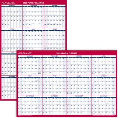 AT-A-GLANCE Reversible Paper Yearly Wall Planner (PM21228)