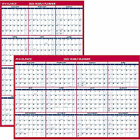 AT-A-GLANCE Erasable Vertical/Horizontal Wall Planner, 32 x 48, White/Blue/Red Sheets, 12-Month (Jan to Dec): 2026 (PM32628)