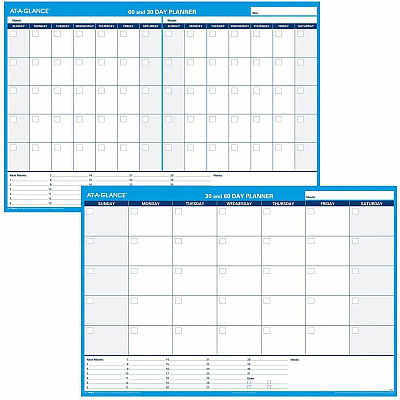 AT-A-GLANCE 30/60 Day Undated Horizontal Wall Planner (AAGPM33328)