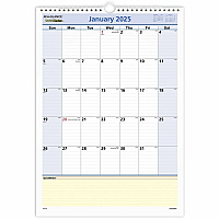 AT-A-GLANCE QuickNotes Wall Calendar, 12 x 17, White/Blue/Yellow Sheets, 12-Month (Jan to Dec): 2026 (PM5228)