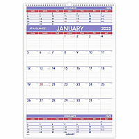 AT-A-GLANCE Three-Month Wall Calendar, 15.5 x 22.75, White Sheets, 12-Month (Jan to Dec): 2026 (PM628)