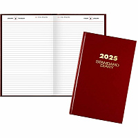 AT-A-GLANCE Standard Diary Daily Diary, 2026 Edition, Wide/Legal Rule, Red Cover, (200) 12 x 7.75 Sheets (SD37613)
