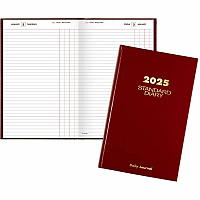 AT-A-GLANCE Standard Diary Daily Journal, 2026 Edition, Wide/Legal Rule, Red Cover, (210) 12 x 7.75 Sheets (SD37713)