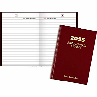 AT-A-GLANCE Standard Diary Daily Reminder Book, 2026 Edition, Medium/College Rule, Red Cover, (201) 8.25 x 5.75 Sheets (SD38913)