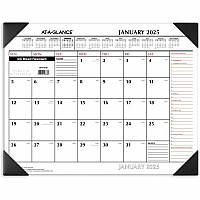 AT-A-GLANCE Two-Color Monthly Desk Pad Calendar, 21.75 x 17, White Sheets, Black Corners, 12-Month (Jan to Dec): 2026 (SK117000)