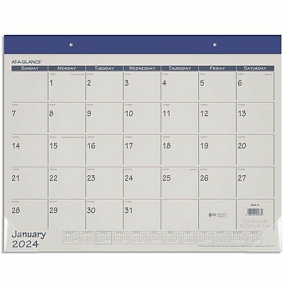 At-A-Glance Fashion Color Monthly Desk Pad, Standard, 21 3/4" x 17" (SK2517)