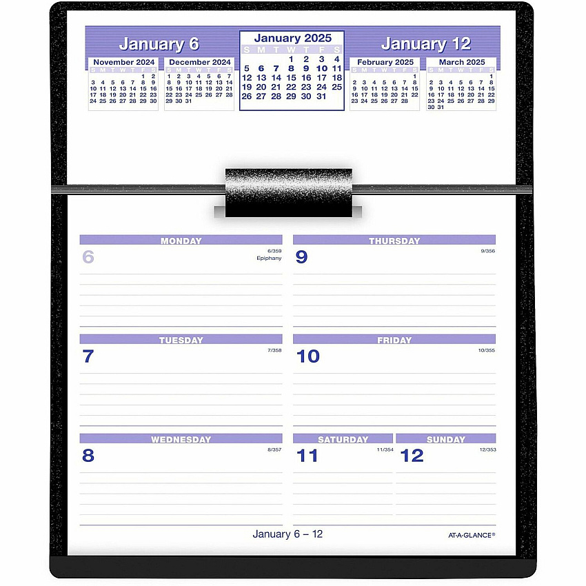 AT-A-GLANCE Flip-A-Week Desk Calendar and Base, 7 x 5.5, White Sheets, 12-Month (Jan to Dec): 2026 (SW700X00)