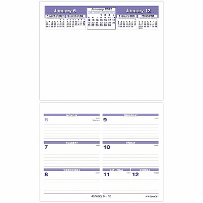 AT-A-GLANCE Flip-A-Week Desk Calendar Refill, 7 x 6, White Sheets, 12-Month (Jan to Dec): 2026 (SW705X50)