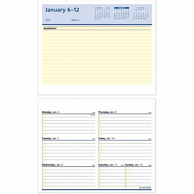 AT-A-GLANCE Flip-A-Week Desk Calendar Refill with QuickNotes, 7 x 6, White Sheets, 12-Month (Jan to Dec): 2026 (SW70650)