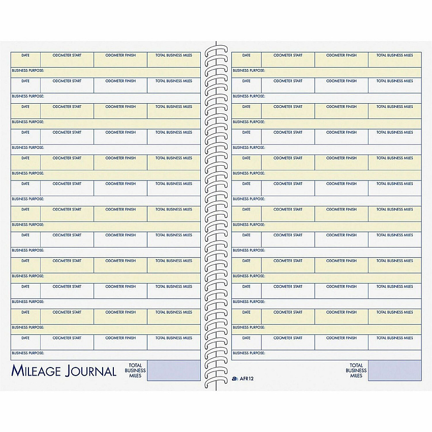 Adams Vehicle Mileage/Expense Journal Pocket (ABFAFR12)