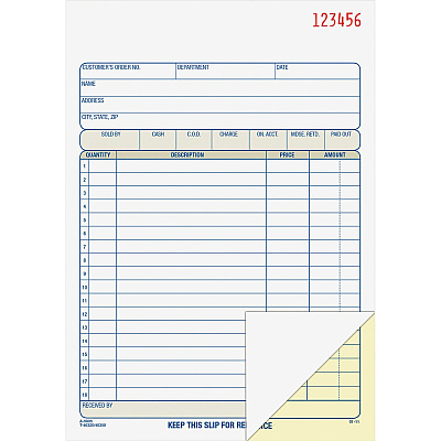 Adams Carbonless 2-part Numbered Sales Order Books (ABFDC5805)